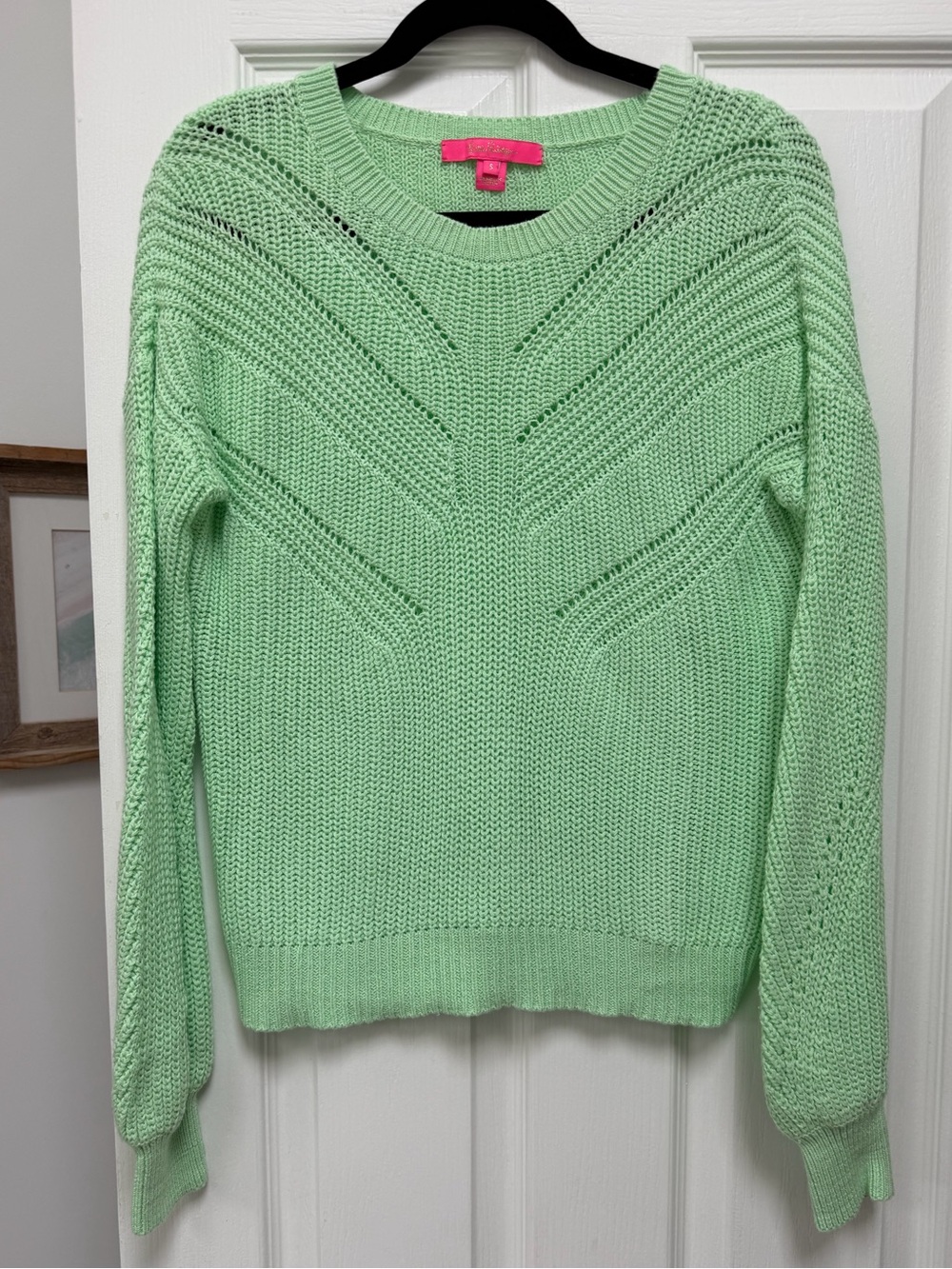 Lily Pulitzer Knit Crewneck Sweater in Mint Green, size small